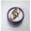 Image 1 : 6 - GOLD TONE PINK & WHITE OPALINE