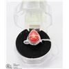 Image 1 : #123-RAINBOW CALSILICA GEMSTONE RING (FREE SIZE)