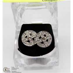 CELTIC DESIGN RHINESTONE EARRINGS