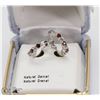Image 1 : STERLING SILVER NATURAL GARNET EARRINGS