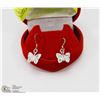 Image 1 : STERLING SILVER BUTTERFLY DANGLE EARRINGS