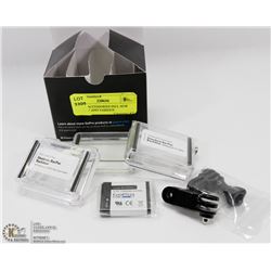 GO PRO ACCESSORIES INCL NEW BATTERY AND VARIOUS