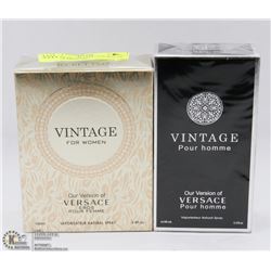 2 BOTTLE OF VINTAGE VERSION OF VERSACE PERFUMES