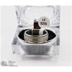 VERSACE LOGO RING SIZE 21
