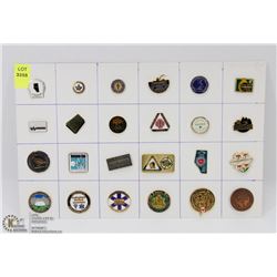 SHEET OF ASSOCIATIONS PINS