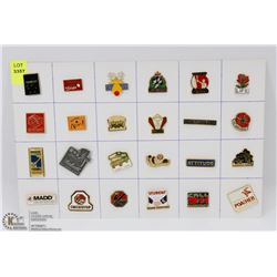 SHEET OF ASSORTED CAMPAIGN/ PROGRAM PINS