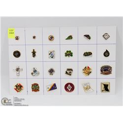 SHEET OF KNIGHTS OF COLUMBUS PINS