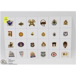 SHEET OF POLICE PINS