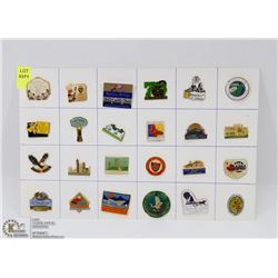 SHEET OF TOURIST PINS