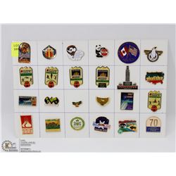SHEET OF VARIETY PINS