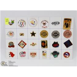 SHEET OF VARIETY PINS