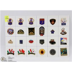 SHEET OF VARIETY PINS