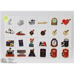 SHEET OF VARIETY PINS