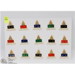 SHEET OF WORLD POLICE/ FIRE 1997 GAMES PINS