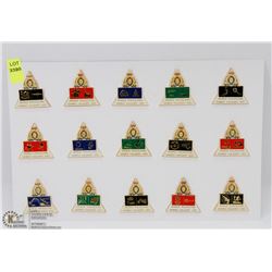 SHEET OF WORLD POLICE/ FIRE 1997 GAMES PINS