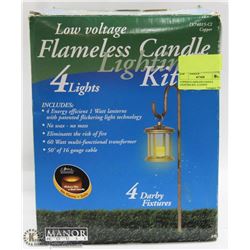COPPER FLAMELESS CANDLE LIGHTING KIT, 4 LIGHTS