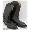 Image 1 : BOULET SIZE 9 BLACK COWBOY BOOTS