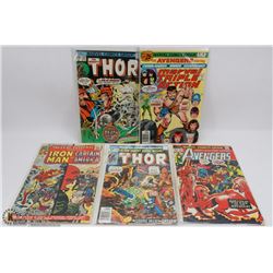 BOX OF 6 ASSORTED 60S, 70S & 80S COMICS.