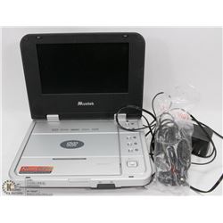MUSTEK 7" SCREEN PORTABLE DVD PLAYER INCLUDES