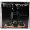 Image 1 : NATURAL WOOD FONDUE SET