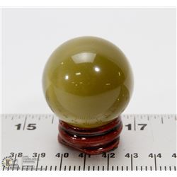 #15-NATURAL TIGER EYE SPHERE BALL & STAND