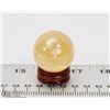Image 1 : #13-NATURAL YELLOW CITRINE SPHERE BALL & STAND