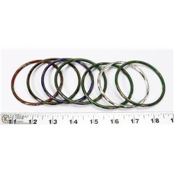 SET OF 7 FINE CLOISONNE ENAMEL BRACELETS