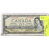Image 1 : 1954 CANADIAN $20 DEVILS FACE BILL.