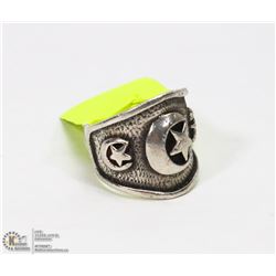 STARS & MOON SILVER RING SIZE 12.25
