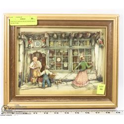 VINTAGE ANTON PECK PAPER ROLE 3D PICTURE.