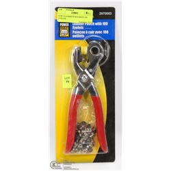 NEW LEATHER PUNCH WITH 100 EYELITS.