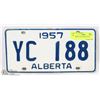 Image 1 : ALBERTA 1957 LICENSE PLATE