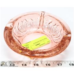 PINK GLASS ASHTRAY