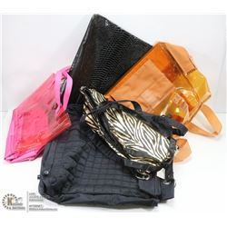 BOX OF 6  PURSES AND TOTES
