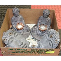 BOX W/4 BUDDHA HOME AND/OR GARDEN
