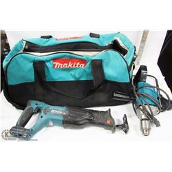 MAKITA TOOL BAG W/ RECIPROCATING SAW & 1/2" HAMMER