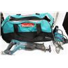Image 1 : MAKITA TOOL BAG W/ RECIPROCATING SAW & 1/2" HAMMER