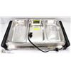 Image 1 : 3 WELL BUFFET SERVER., MISSING 1 LID