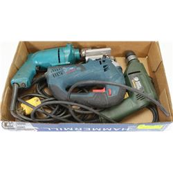 LOT OF 2 POWER TOOLS - BOSCH JIG SAW, MAKITA 1/2"