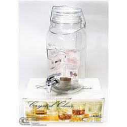 LARGE FLAT WITH 1 GALLON JAR LIKE DISPENSER AND