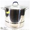 Image 1 : EXTRA LARGE STOCK POT WITH STEAMER, INSERT AND LID