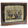 Image 1 : FRAMED HAND PAINTED EGYPTIAN PAPYRUS ART -