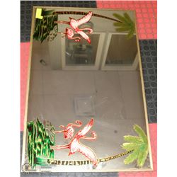 VINTAGE FLAMINGO MIRROR 36X23