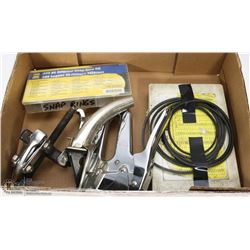 LOT OF O'RING BOX, SNAP RING BOX, OIL CAN SPOUT,