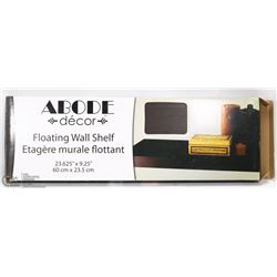 FLOATING WALL SHELF, DARK WOOD TONE