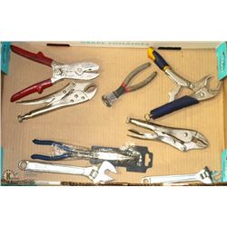 FLAT OF TOOLS INCLUDING VISE GRIPS