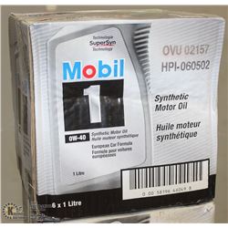 CASE OF 6 MOBIL 1 SYNTHETIC OIL 0-40W 6 LITRES