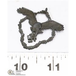 GERMAN WWII LUFTWAFFE BADGE SILVER STAMPED LN 800