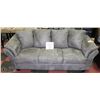 Image 1 : 87" GREY MICROFIBRE SOFA