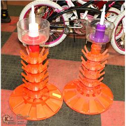 2 WINE BOTTLE DRYING RACKS